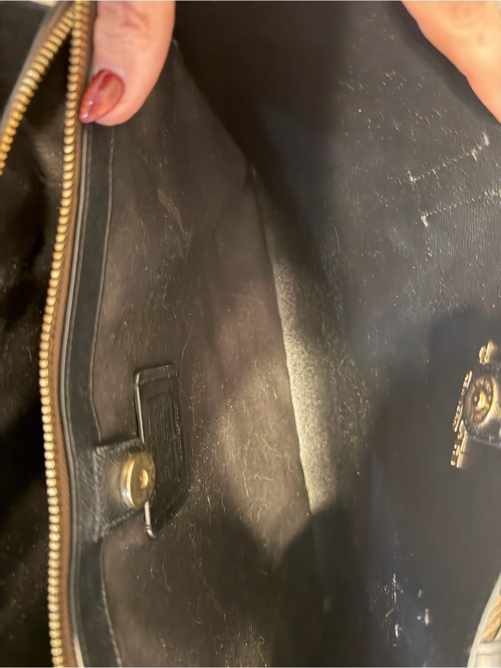 Coach Mollie Tote with Black Trim and Gold Hardware - Picture 10 of 11